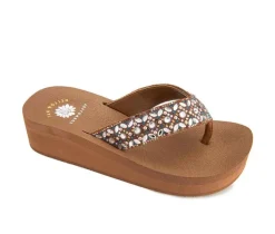 Women's Yellow Box Penza Wedge Flip-Flops