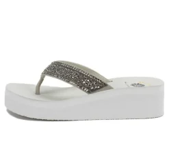 Women's Yellow Box Pixel Flip-Flops