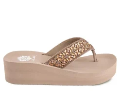 Women's Yellow Box Rhea Wedge Flip-Flops