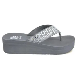 Women's Yellow Box Rhea Wedge Flip-Flops