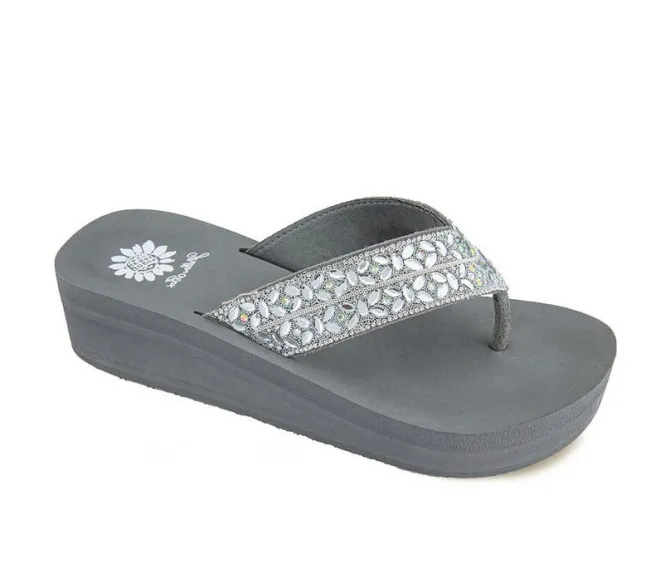 Women's Yellow Box Rhea Wedge Flip-Flops