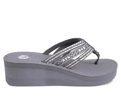 Women's Yellow Box Tania Wedge Flip-Flops