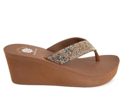 Women's Yellow Box Waneta Wedge Flip-Flops