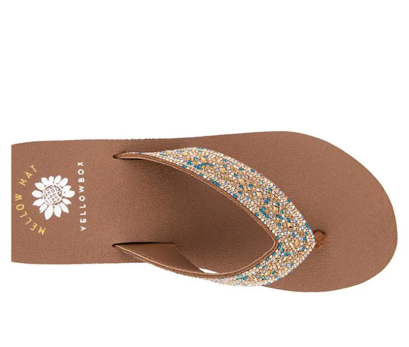 Women's Yellow Box Waneta Wedge Flip-Flops