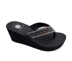 Women's Yellow Box Waneta Wedge Flip-Flops
